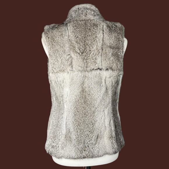 Michael Kors Gray Rabbit Fur Vest XS - Picture 11 of 16